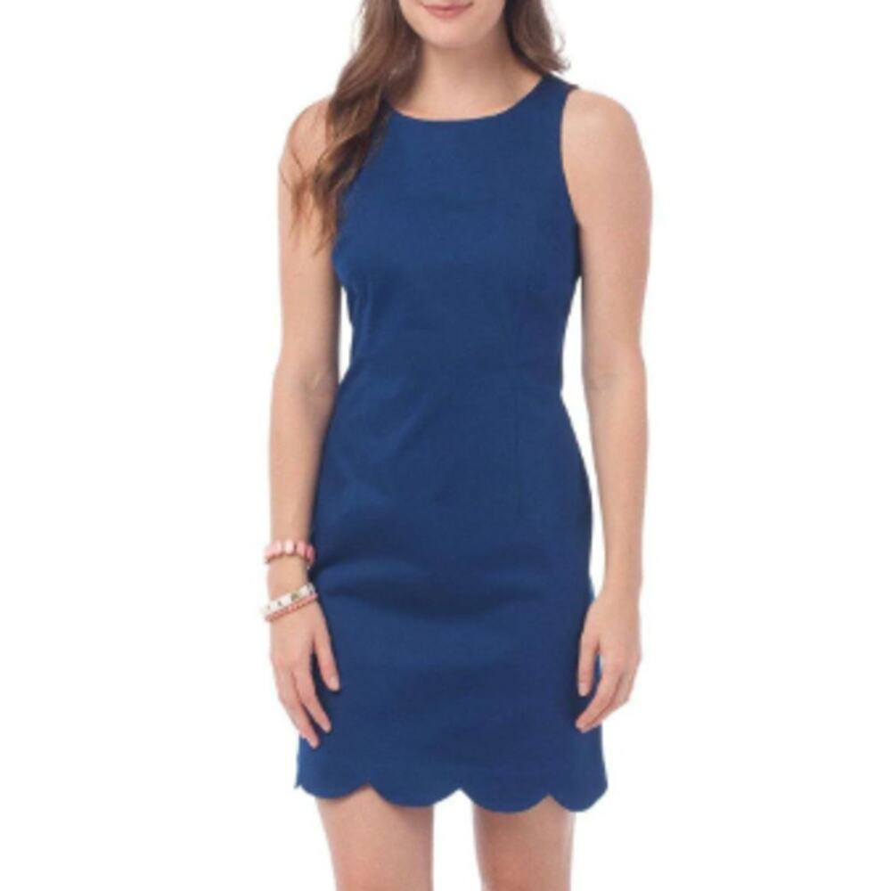 Southern Tide Charleston Scallop Blue Dress Size 2